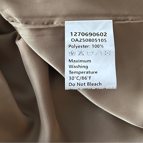 COMMENSE Double-Breasted Belted Trench Coat, Khaki XS - Picture 12 of 14